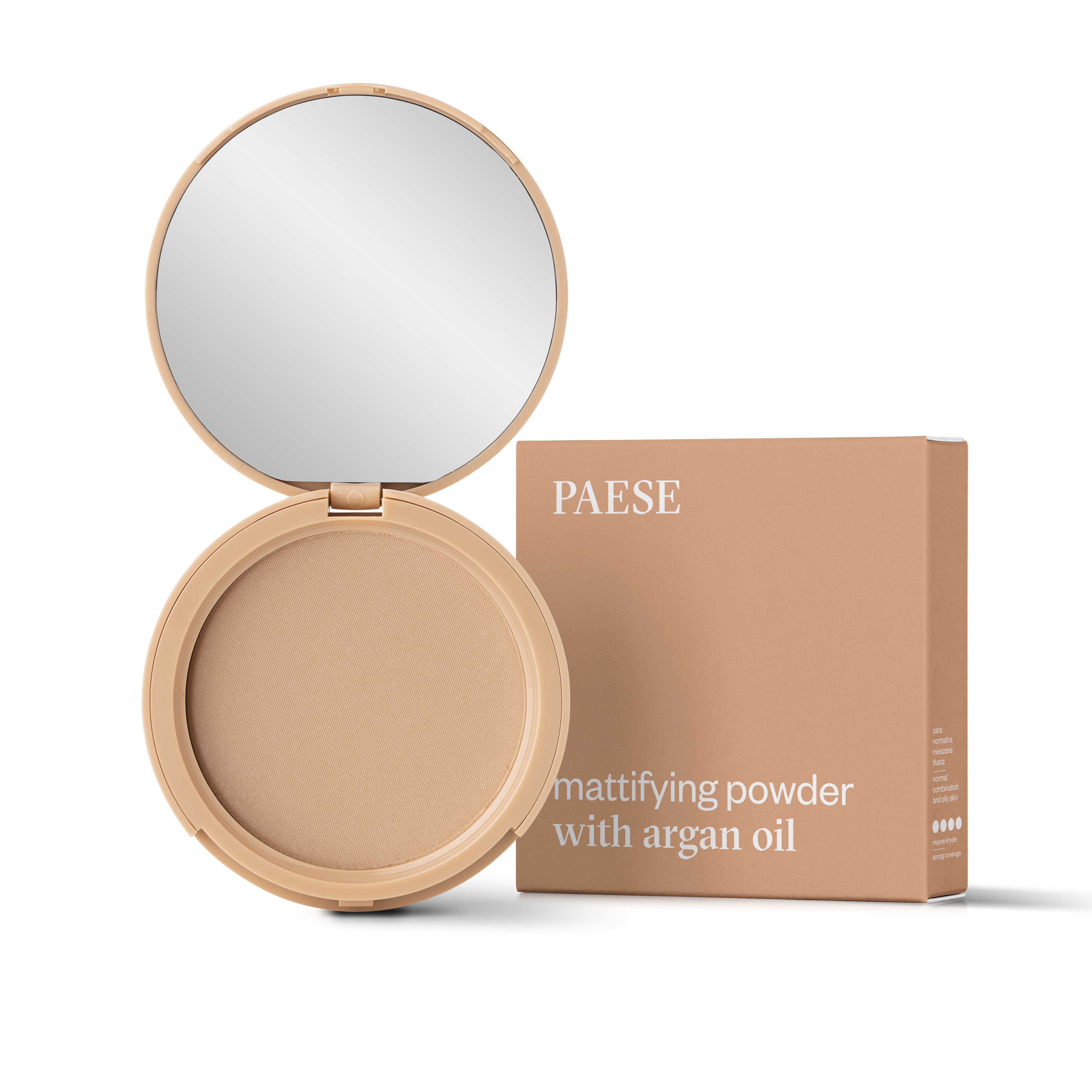 Matující pudr s arganovým olejem  - 02 Light beige