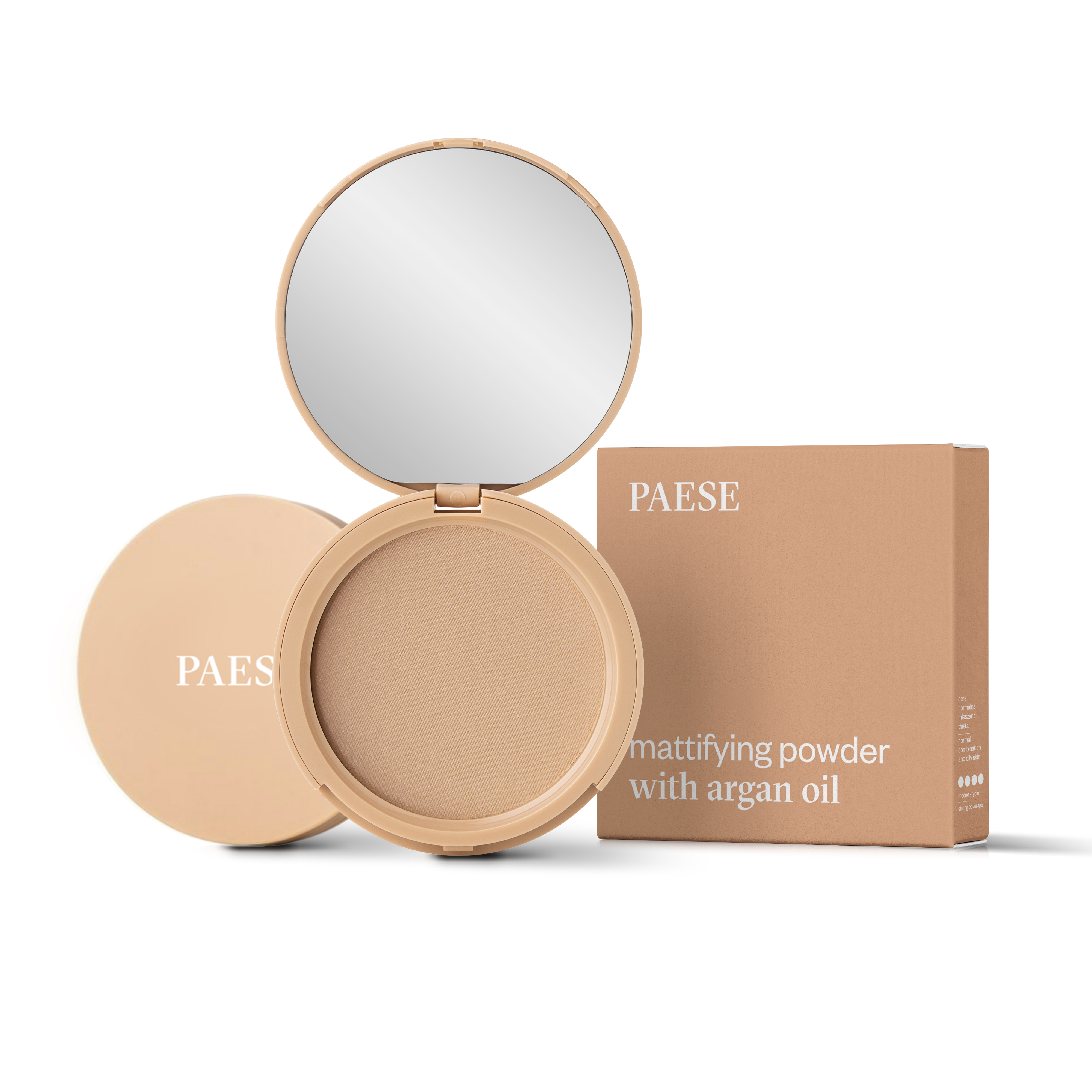 Matující pudr s arganovým olejem  - 02 Light beige